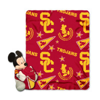 USC Trojans Mickey Pennant Hugger Blanket and Pillow